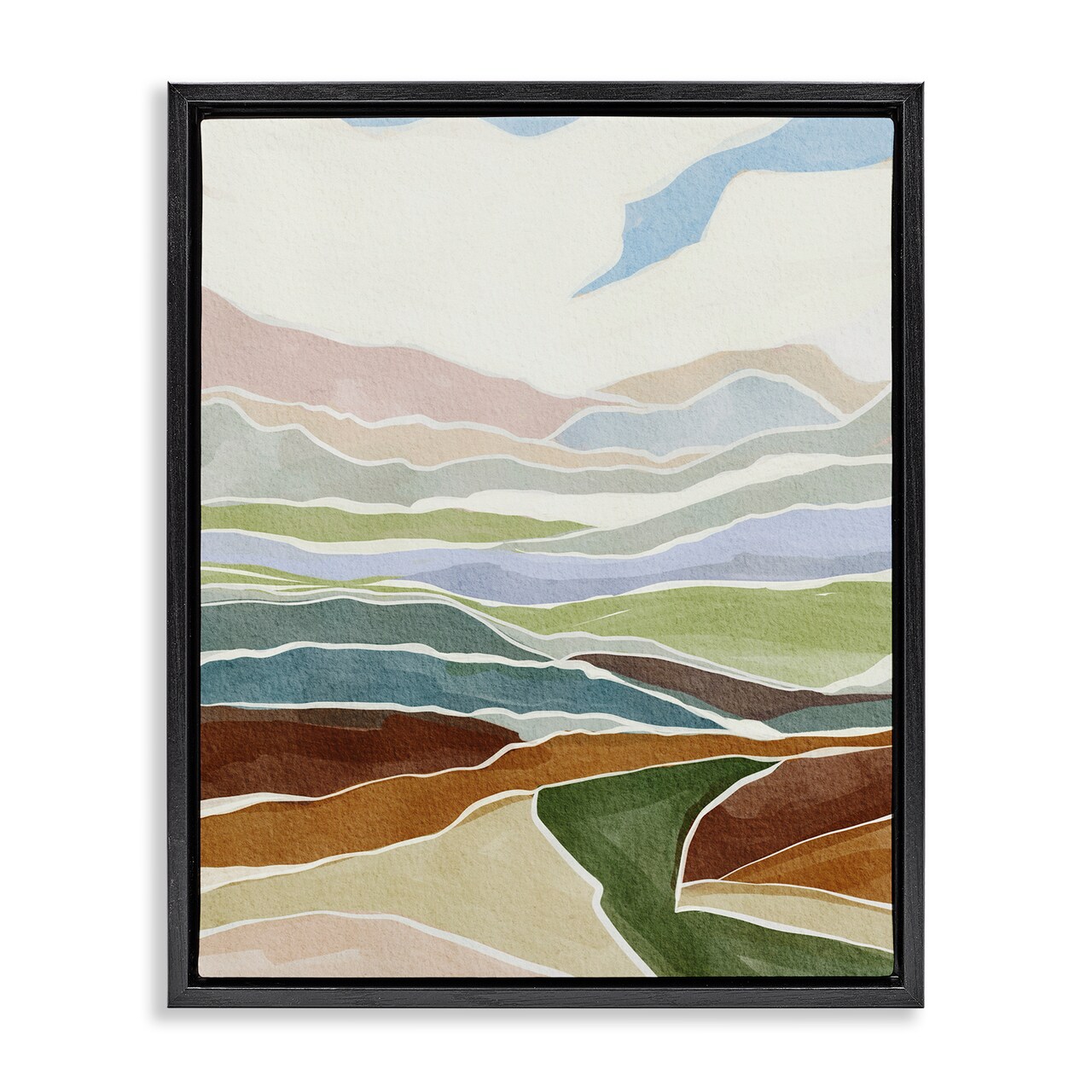 Stupell Industries Southwestern Canyon Rugged Stripes Floating Frame By Nikita Jariwala